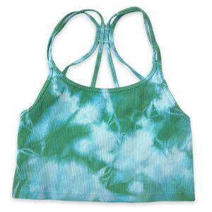 Forever 21 size M blue green‎ tie dye workout bralette top